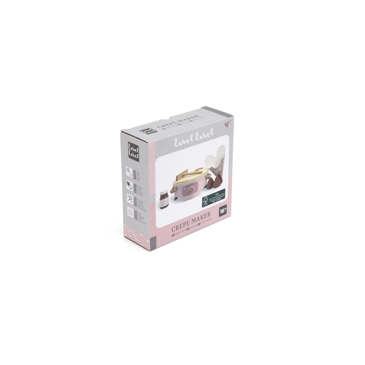 Label Label Roze Houten Crepe Maker