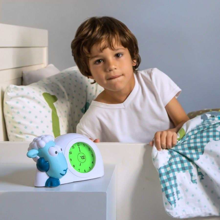 Zazu Sam Slaaptrainer Schaap Blauw Kinderwekker