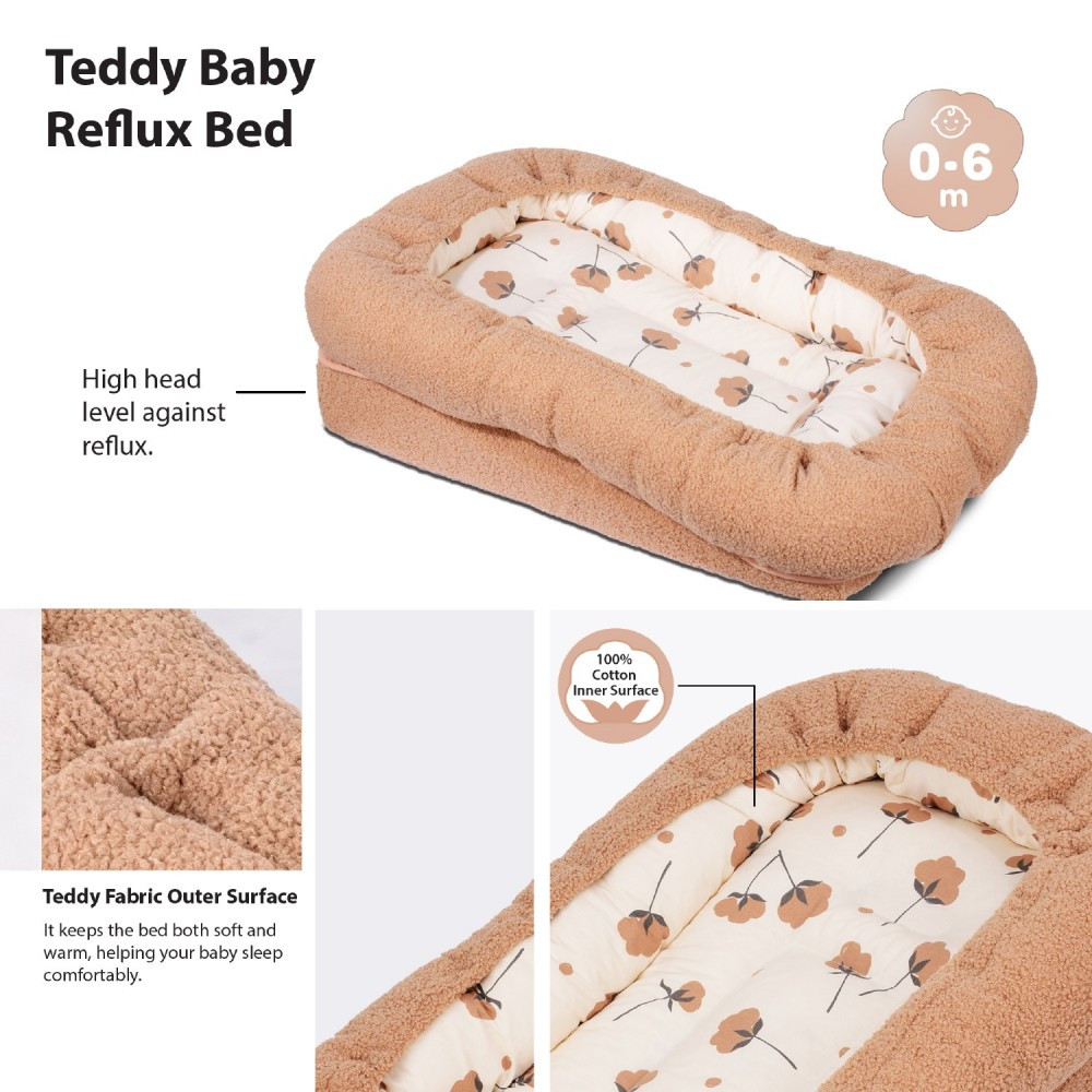 Sevibaby Brown Teddy Reflux Babynest