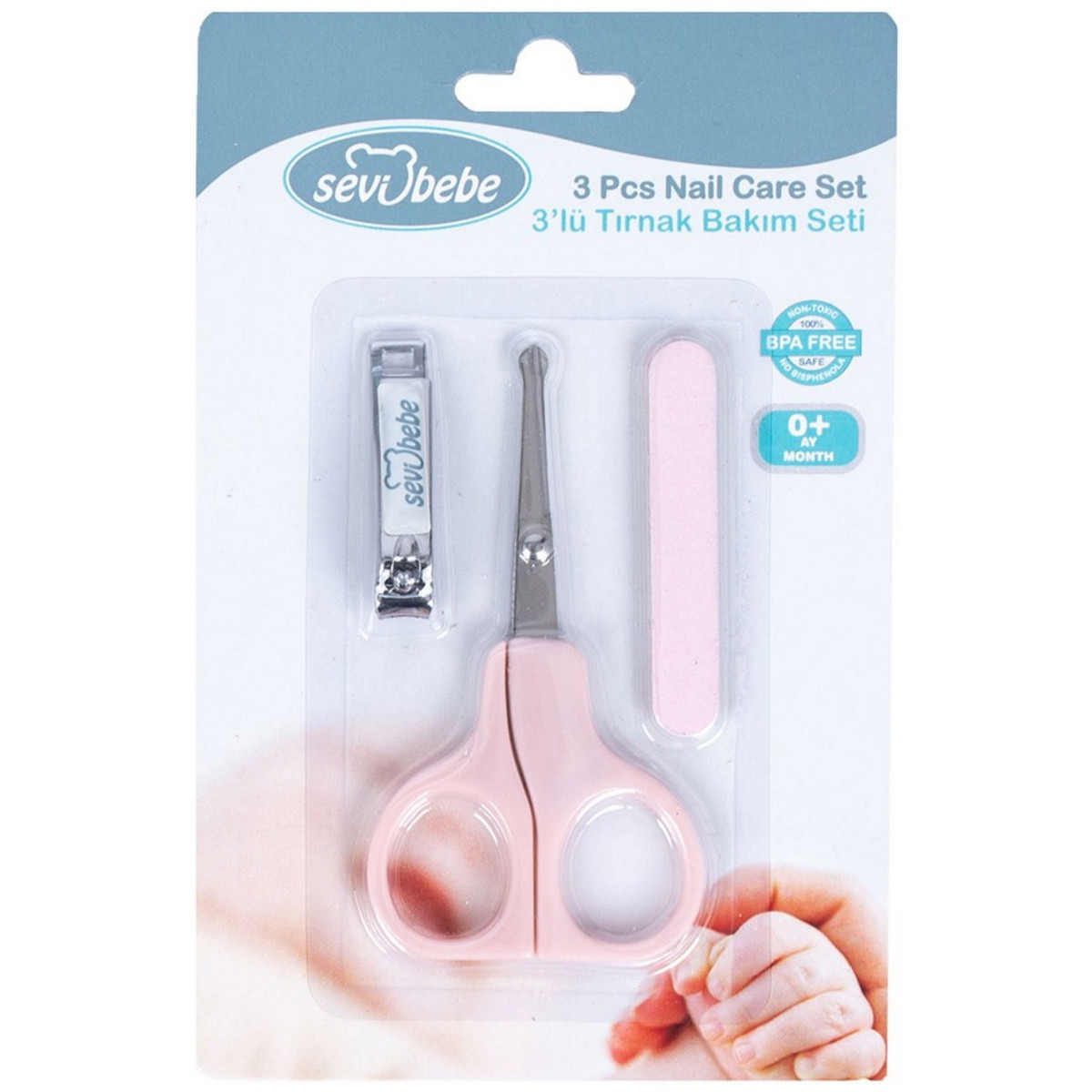 Sevibaby Roze 3-delige Baby Manicureset