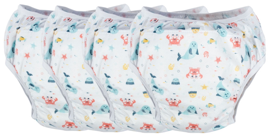 Sevibaby Wit 10-15kg 4 Stuks Gevoerd Oefenbroekje