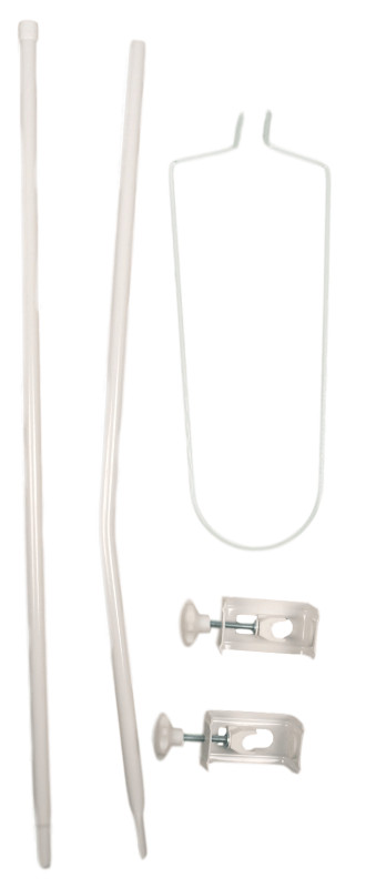 Tega Baby Wit Piekstok & Sluierstandaard met Klembevestiging