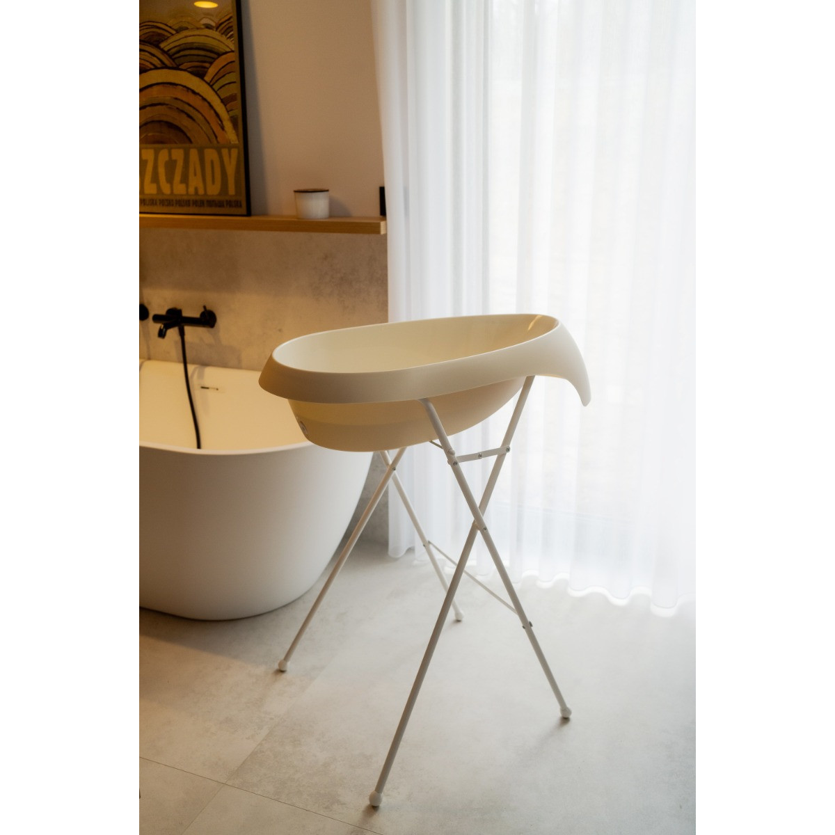 Teggi White Bad met Stop incl. Witte Badstandaard