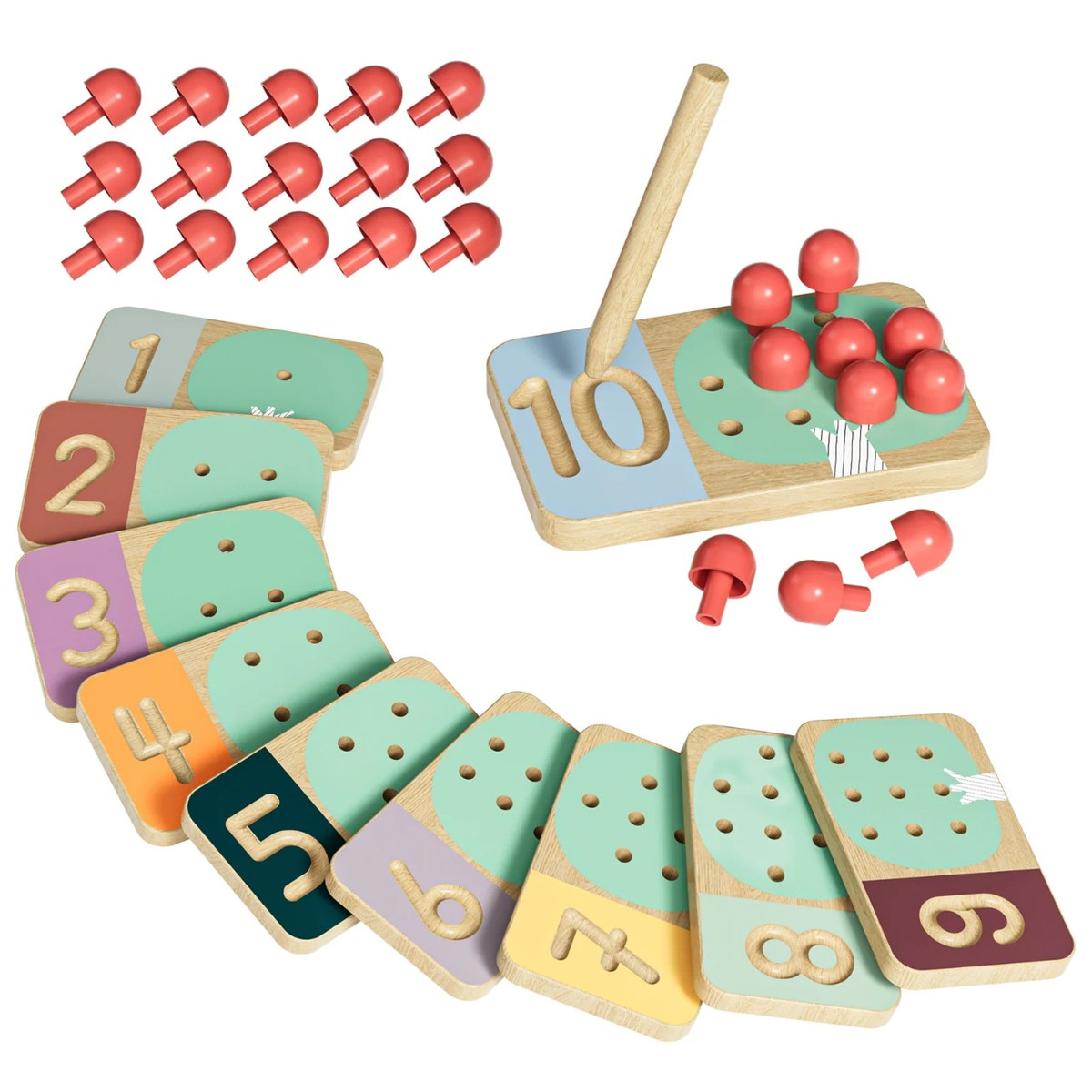 Topbright Fruit Tree Leren Tellen Houten Speelgoed