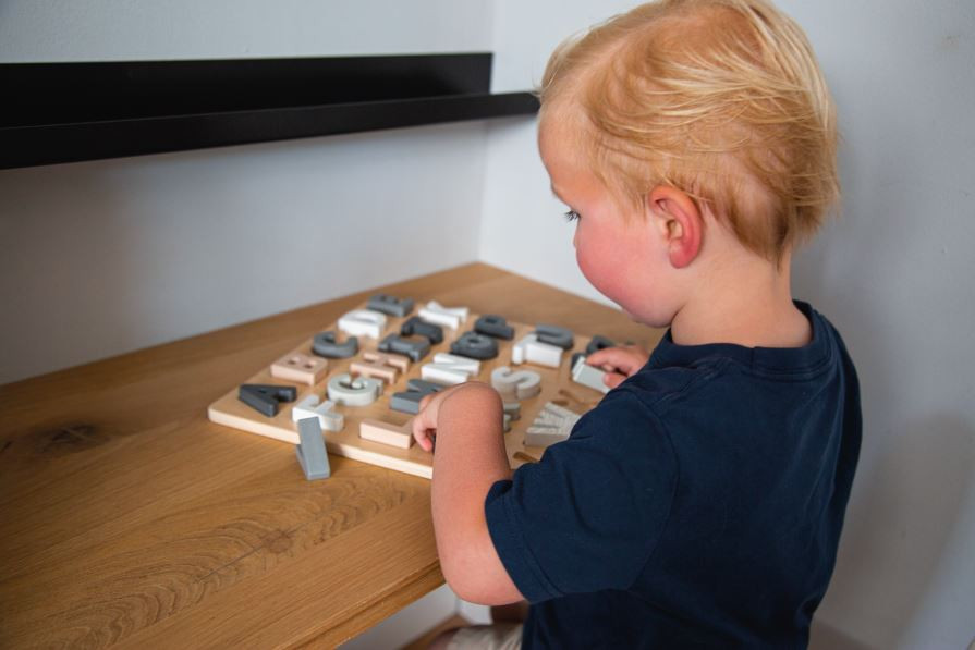 Tryco Houten Alfabet Puzzel en Krijtbord