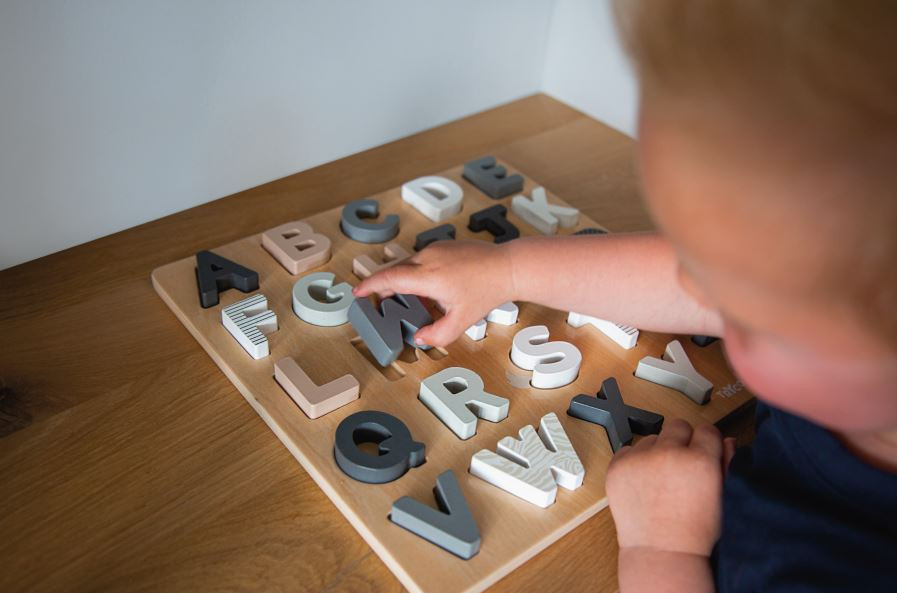 Tryco Houten Alfabet Puzzel en Krijtbord