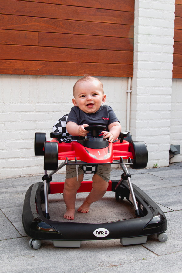 Tryco F1 Racer Black 2-in-1 Loopstoel en Loopwagen