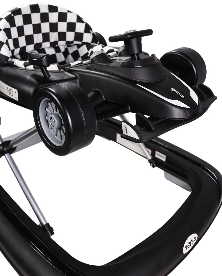 Tryco F1 Racer Black 2-in-1 Loopstoel en Loopwagen