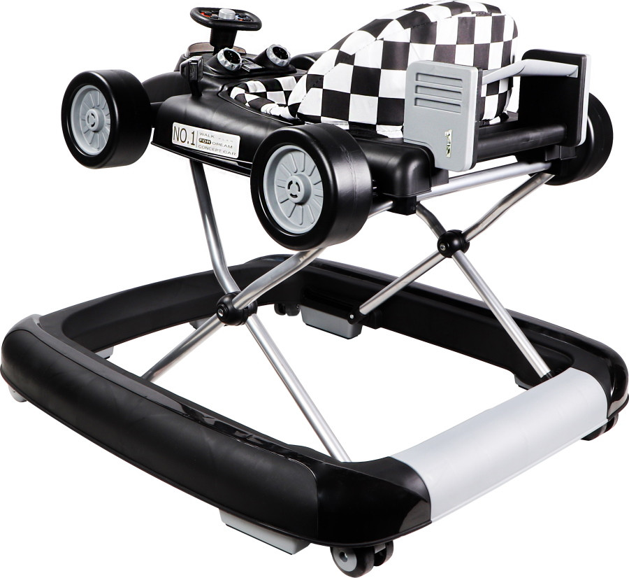 Tryco F1 Racer Black 2-in-1 Loopstoel en Loopwagen