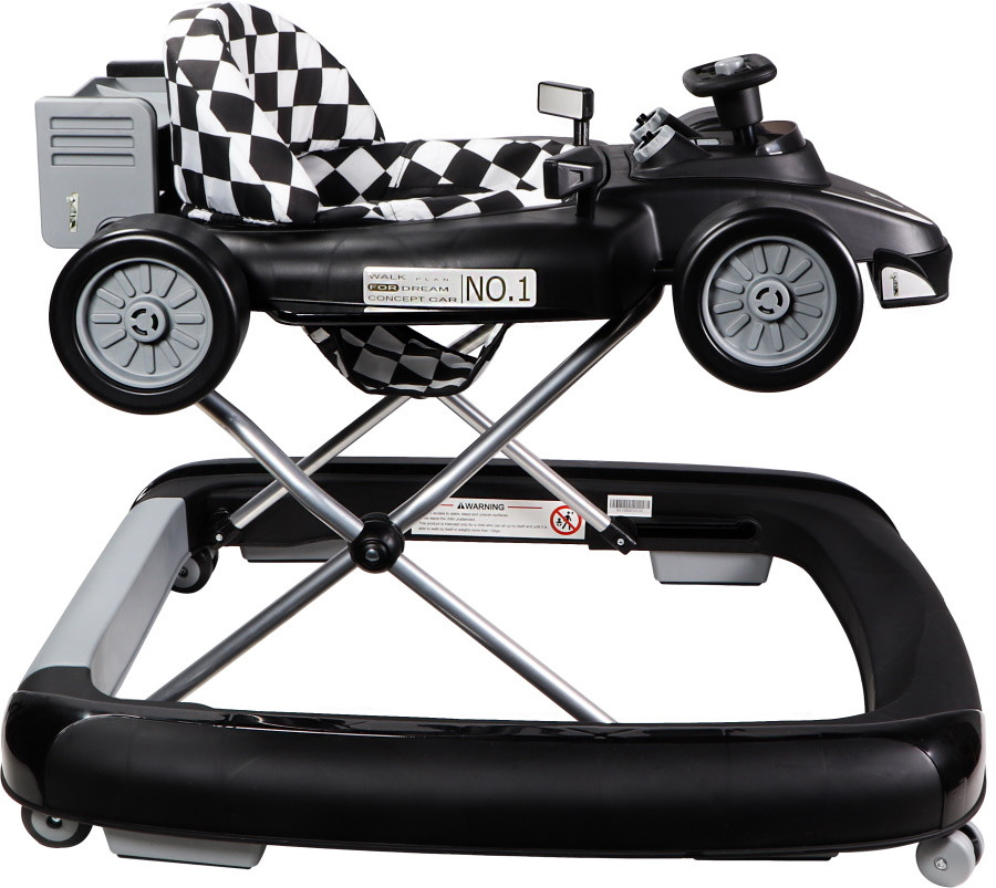 Tryco F1 Racer Black 2-in-1 Loopstoel en Loopwagen