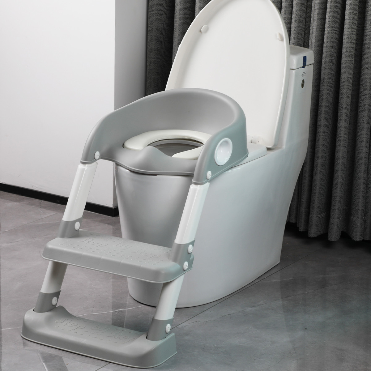 Tryco Grey Toilettrainer met Trapje