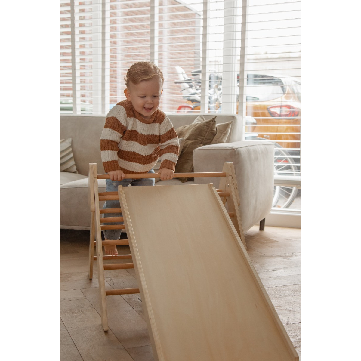 Tryco Houten Klimrek met Glijbaan