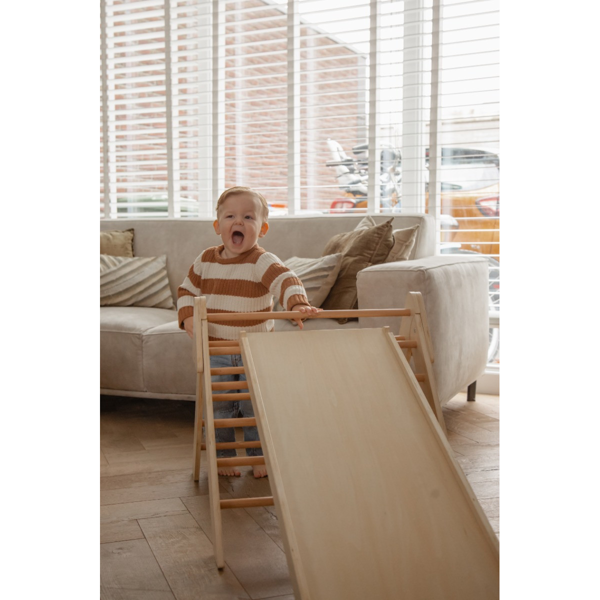 Tryco Houten Klimrek met Glijbaan