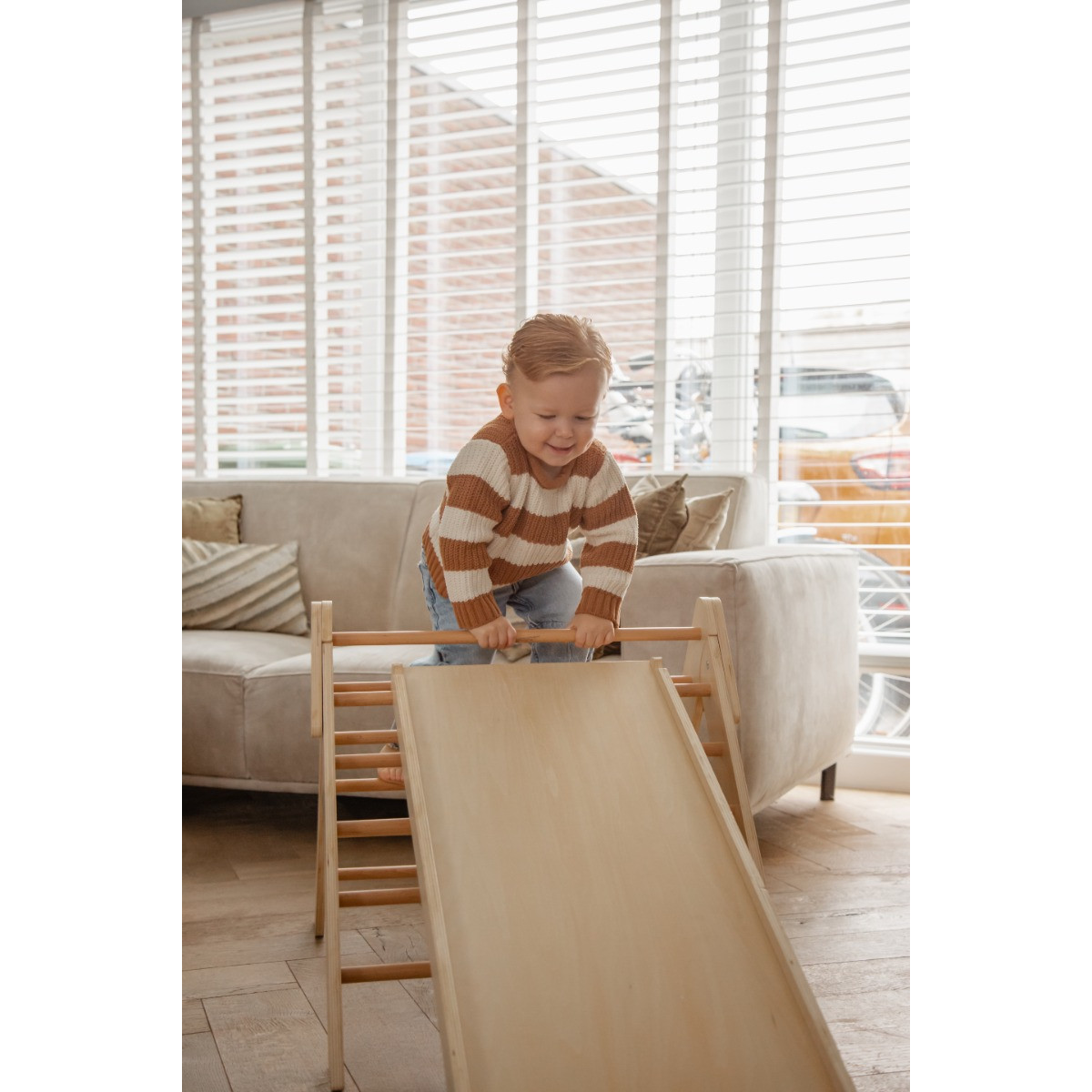 Tryco Houten Klimrek met Glijbaan