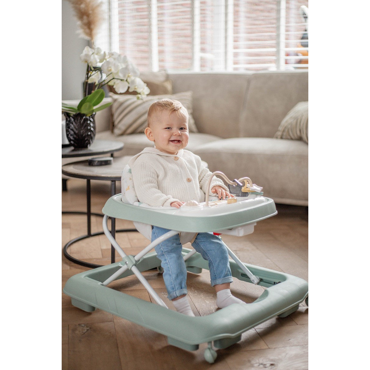 Tryco Baby Walker Dinosaurus Stonegreen Loopstoel