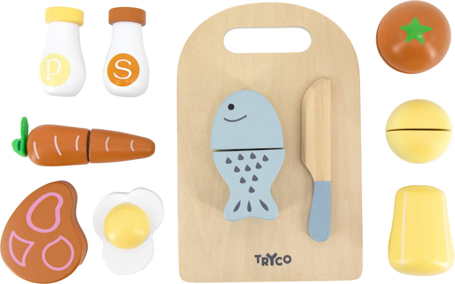Tryco Houten Snijplank met Speelgoed Eten