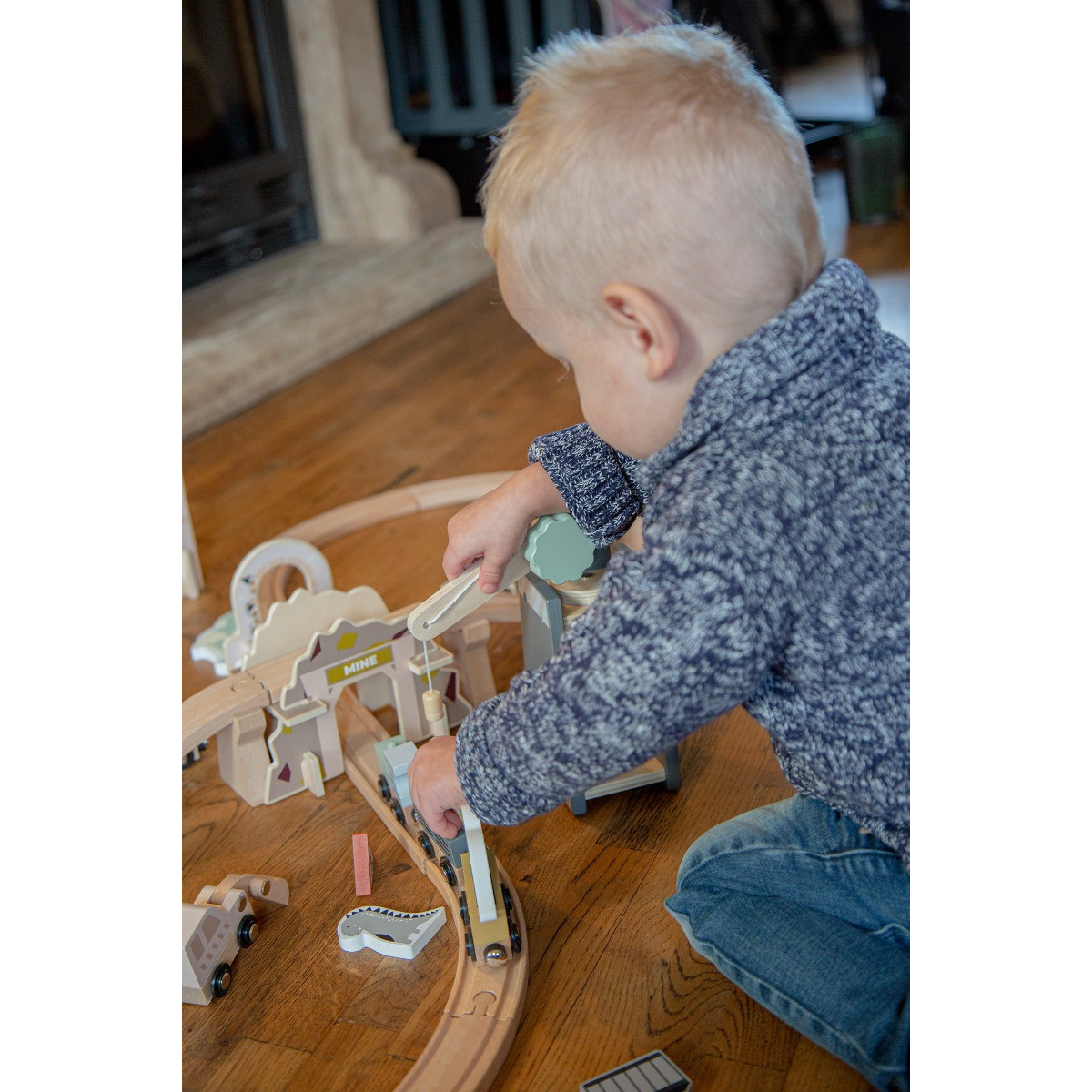 Tryco Houten Treinbaanset - Uitbreidingsset Bouwplaats