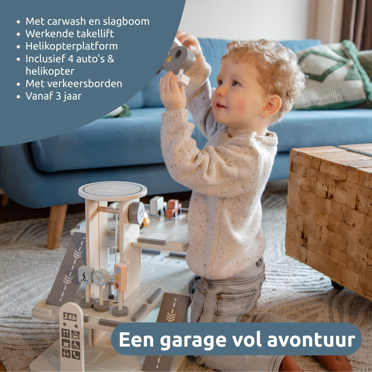 Tryco Houten Garage incl. Speeltjes
