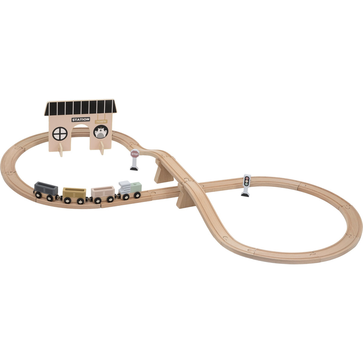 Tryco Houten Treinbaanset - Basis