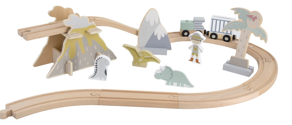 Tryco Houten Treinbaanset - Uitbreidingsset Dino's