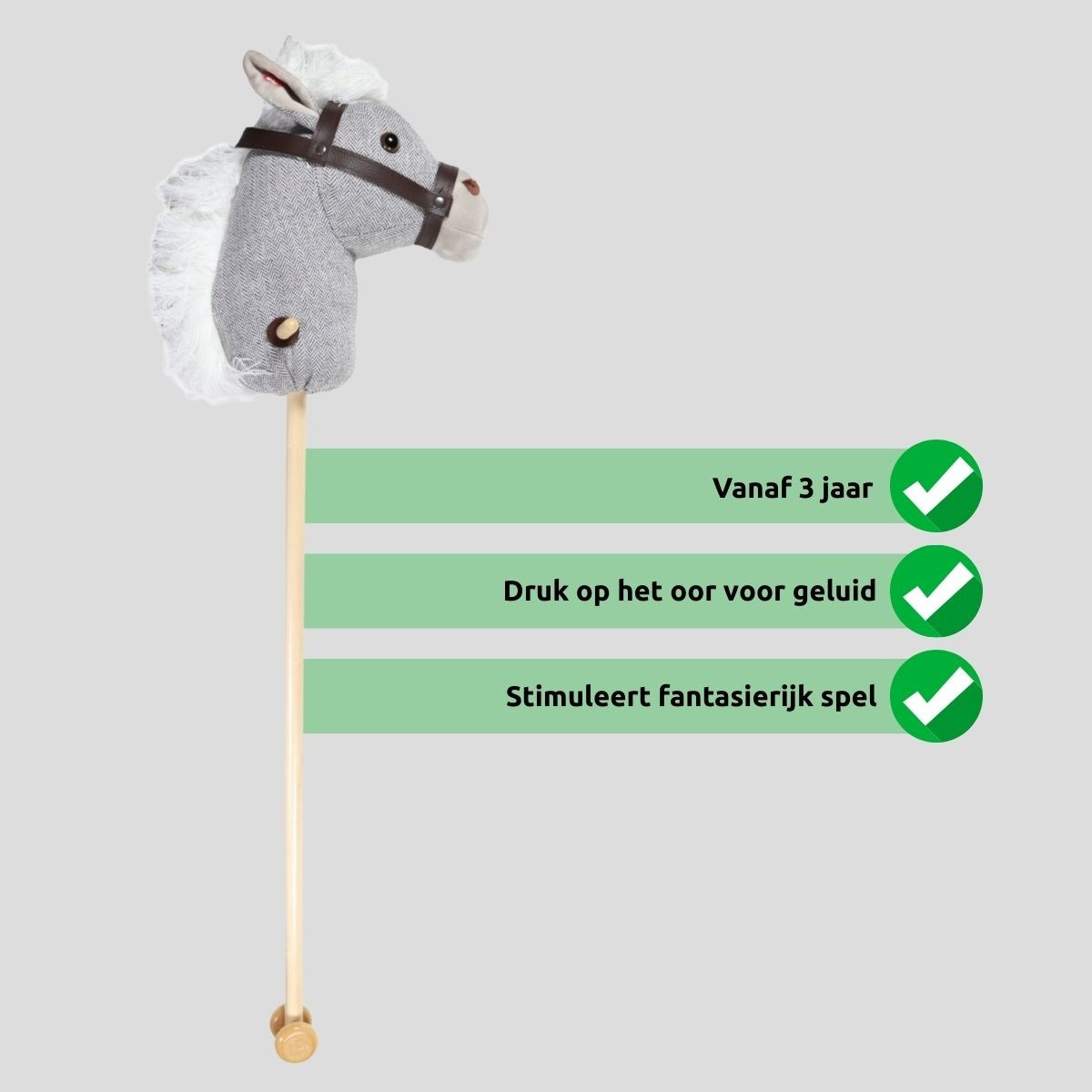 Tryco Milo Roze Stokpaard met Geluid