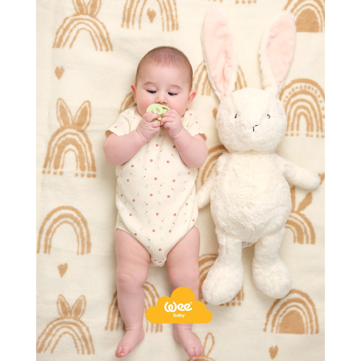 Weebaby Vanille No.1 0-6 mnd Ronde Latex Fopspeen