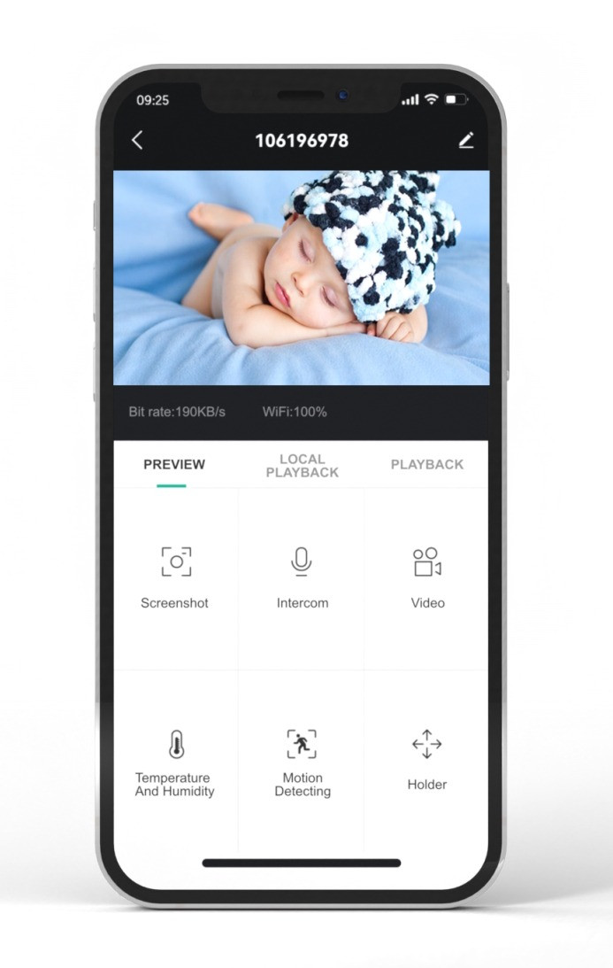 Youha Beeldbabyfoon met Camera en App