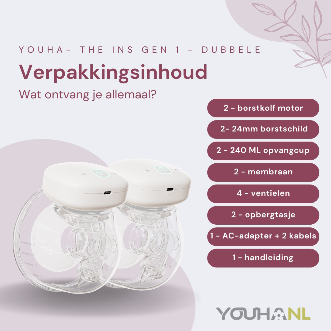 Youha The INs Gen 1 Hands-Free Dubbele Elektrische Borstkolf met App