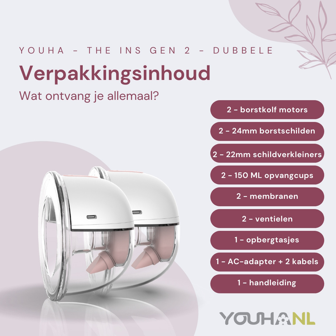 Youha The INs Gen 2 Hands-Free Dubbele Elektrische Borstkolf met App