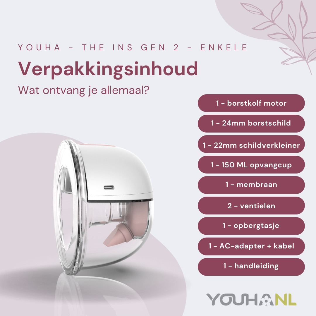 Youha The INs Gen 2 Hands-Free Enkele Elektrische Borstkolf met App