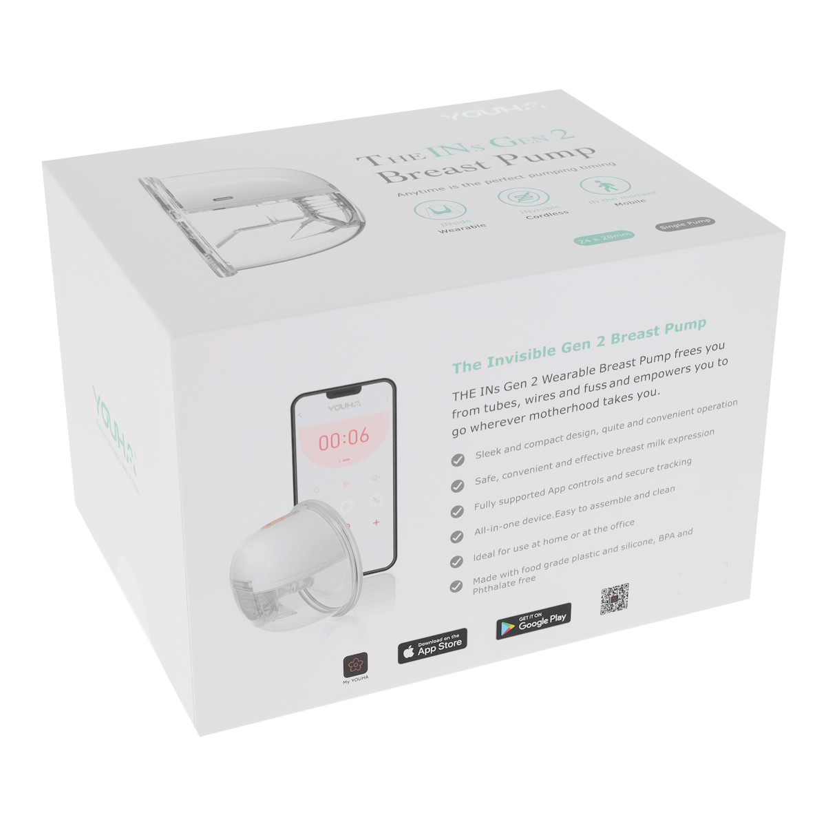 Youha The INs Gen 2 Hands-Free Enkele Elektrische Borstkolf met App