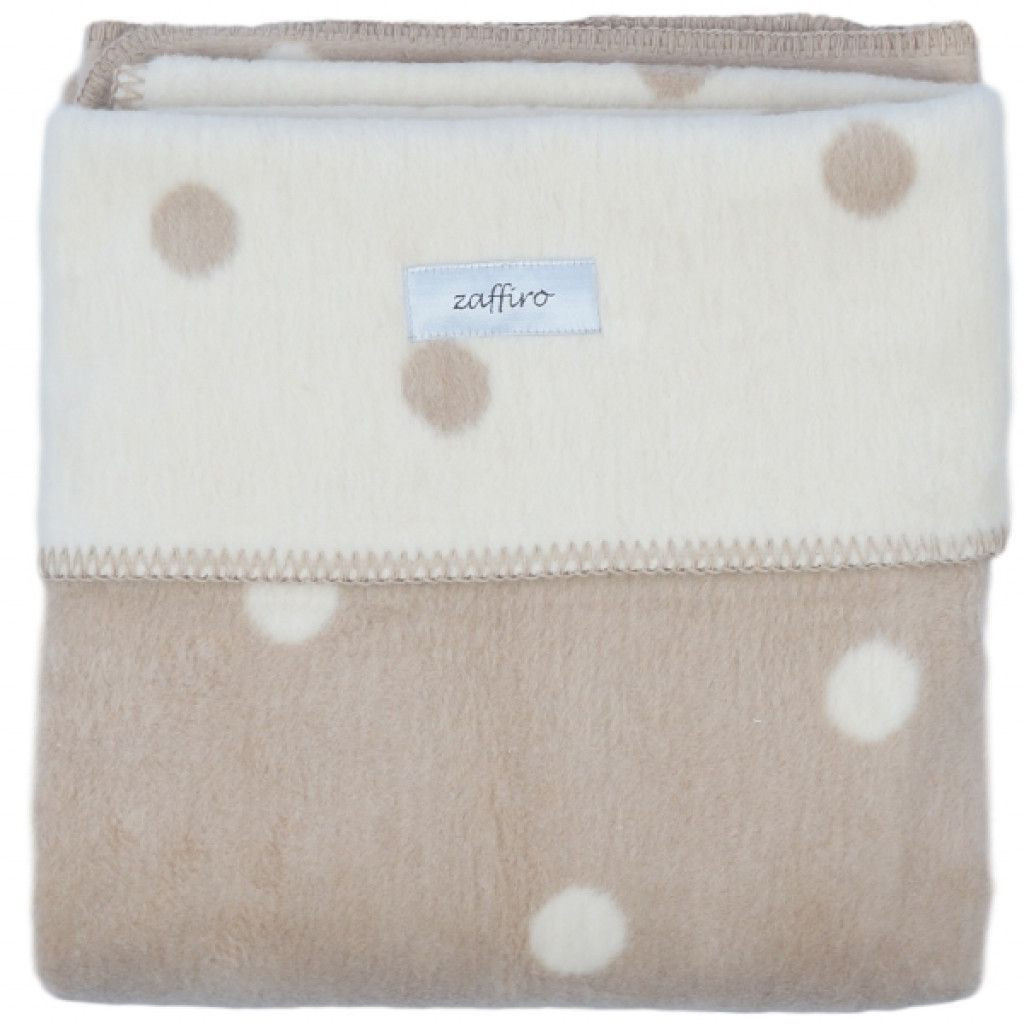 Zaffiro Ecru & Beige Gestipt 75 x 100 cm Wiegdeken