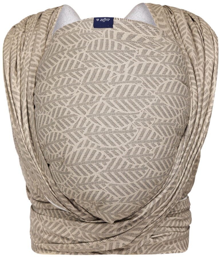 Zaffiro Be Close Beige Leaves Multifunctionele Draagdoek