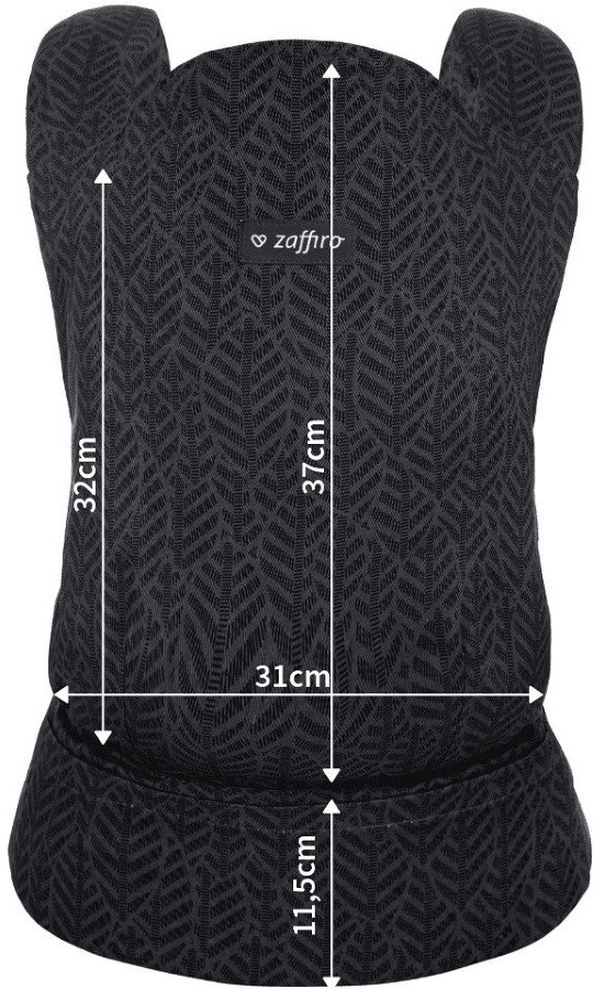 Zaffiro City Graphite Leaves Ergonomische Draagzak