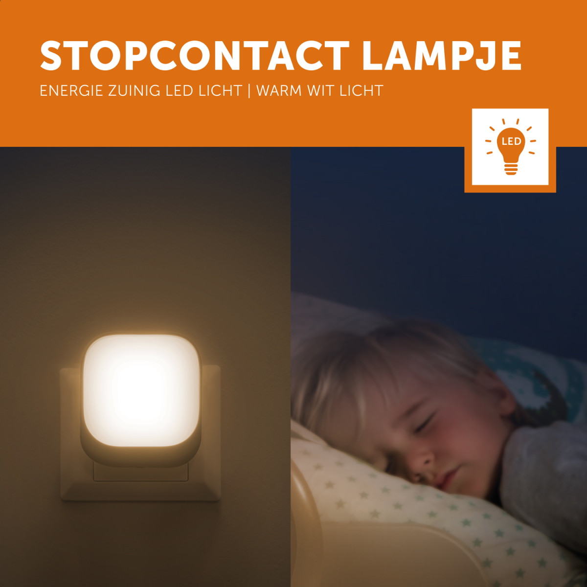 Zazu Blauw Automatisch Led Nachtlampje ZA-SOCKET-02