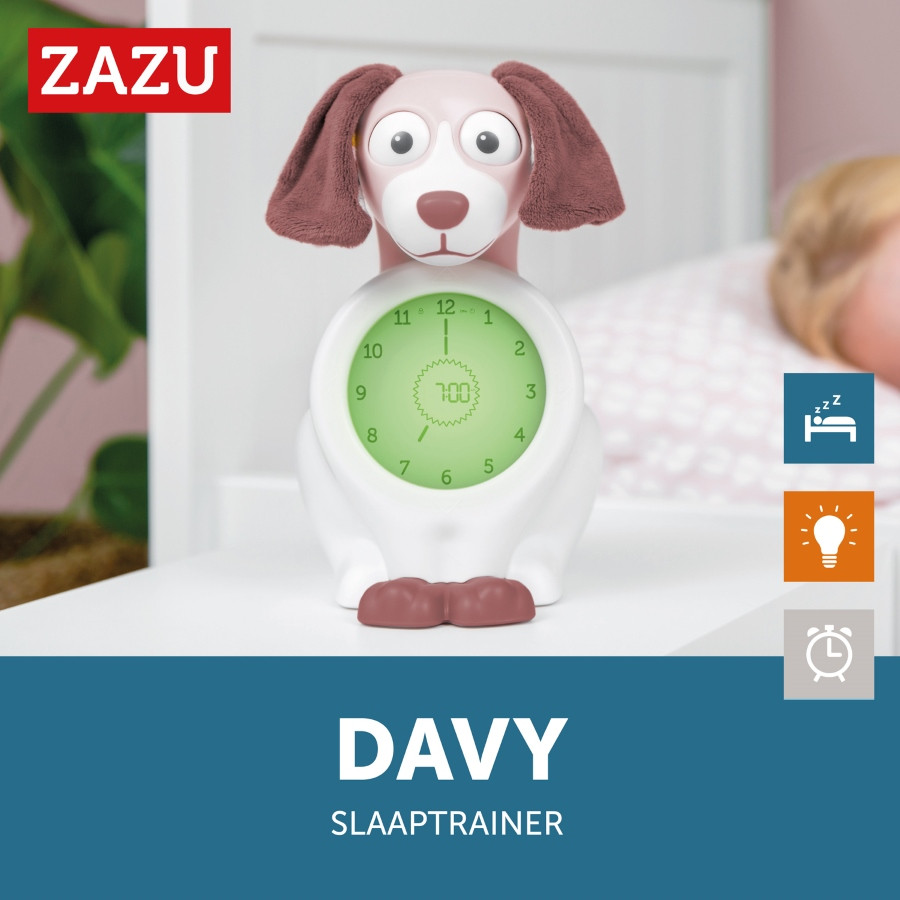 Zazu Davy the Dog Roze Slaaptrainer en Kinderwekker