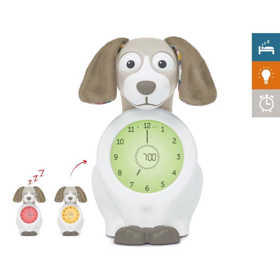 Zazu Davy the Dog Taupe Slaaptrainer en Kinderwekker