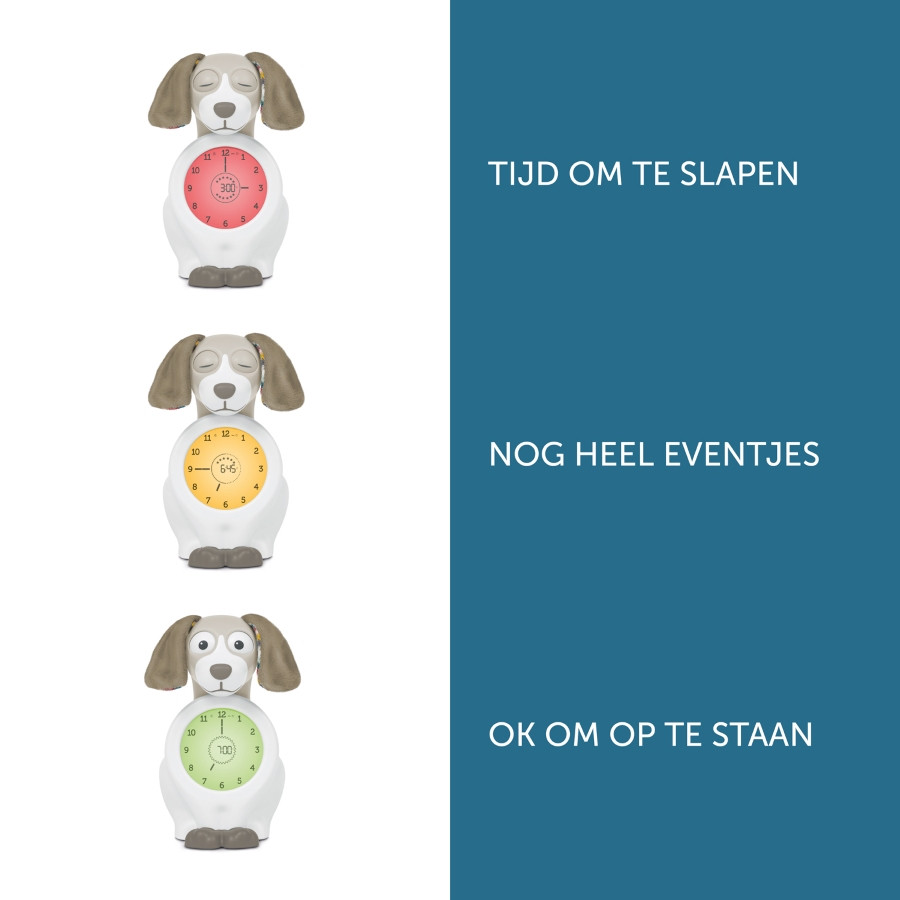 Zazu Davy the Dog Taupe Slaaptrainer en Kinderwekker