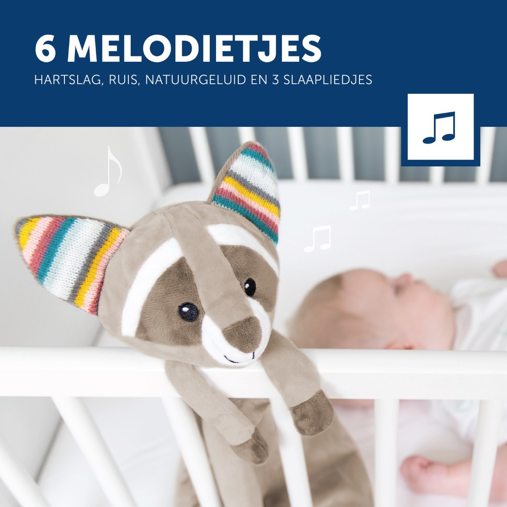 Zazu Robin de Wasbeer Heartbeat Knuffeldoekje