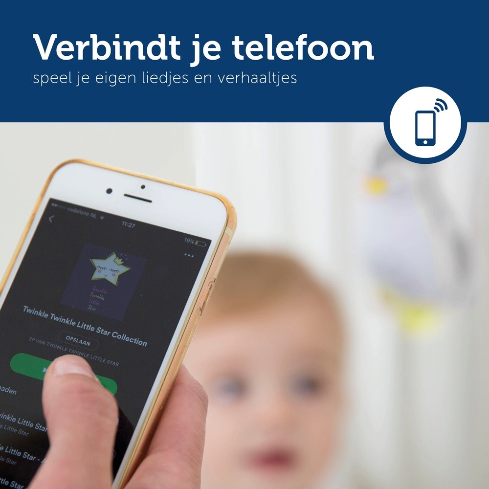 Zazu Zoe de Pinguin Grijs 3 in 1 Muziekdoosje