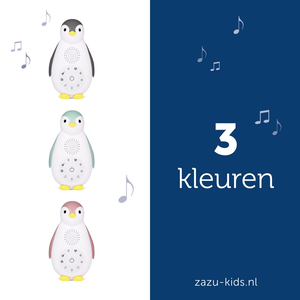 Zazu Zoe de Pinguin Grijs 3 in 1 Muziekdoosje