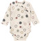 Lassig GOTS Circles Off-White Maat 50/56 Lange Mouw Overslag Romper 1531010142-56