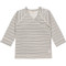 Lassig GOTS Striped Grey/Anthracite Maat 62/68 Lange Mouw Overslag Shirtje 1531011259-68