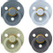 Bibs Petrol/Sage/Baby Blue/Iron 6-18 mnd 4 stuks Fopspeen 120461