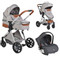 Cangaroo Alma Light Grey Silver 3-in-1 Combi Kinderwagen incl. i-Size Autostoel