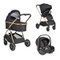 Cangaroo Hydra Black 3-in-1 Kinderwagen Incl. i-Size Autostoel