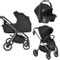 Cangaroo Unique Carbon Black 3-in-1 Kinderwagen incl. i-Size Autostoel