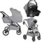 Cangaroo Unique Silver Cloud 3-in-1 Kinderwagen incl. i-Size Autostoel
