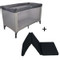 Ding Basic Grey Complete Logeerset Campingbedje + Opvouwbaar Matras in Tas