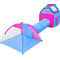 Eco Toys Roze/Blauw 3-in-1 Speeltent HC518556